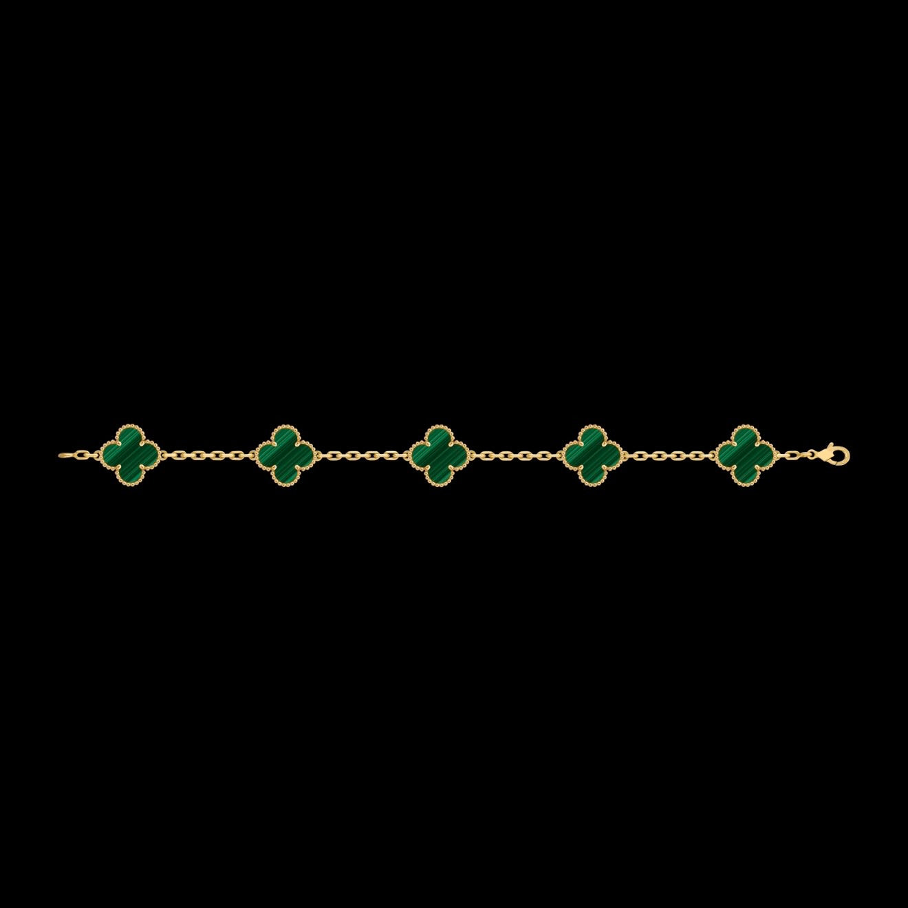 Bracciale Clover Luxleef – Malachite Verde