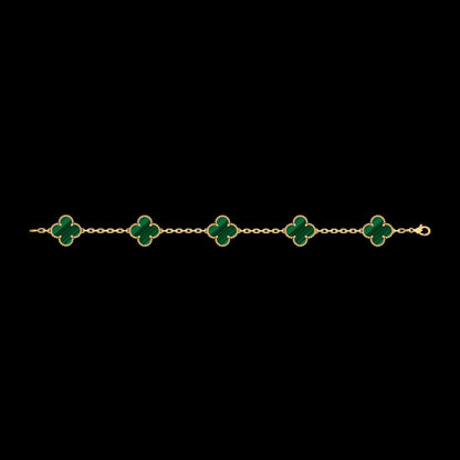 Bracciale Clover Luxleef – Malachite Verde
