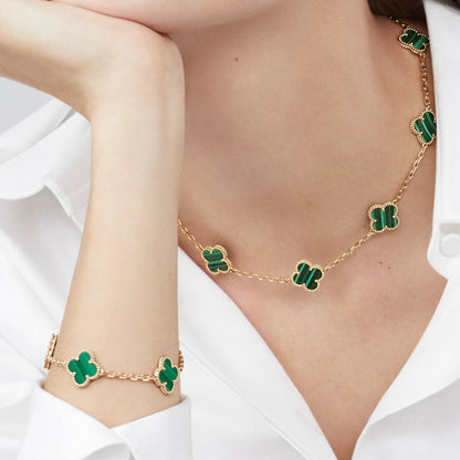 Bracciale Clover Luxleef – Malachite Verde