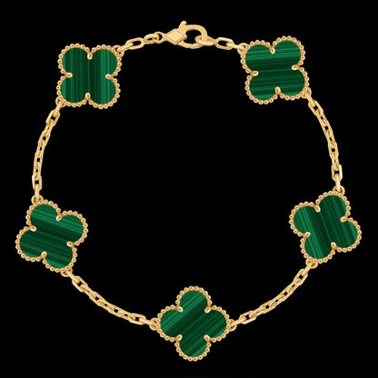 Bracciale Clover Luxleef – Malachite Verde