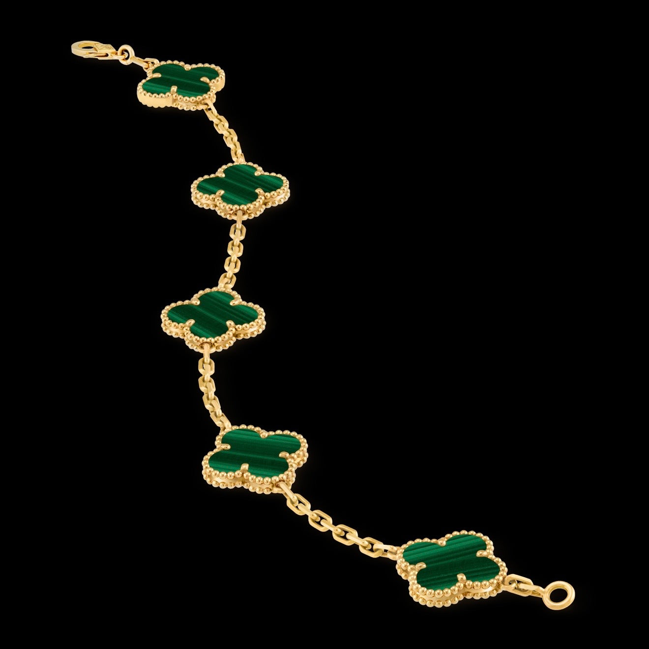 Bracciale Clover Luxleef – Malachite Verde
